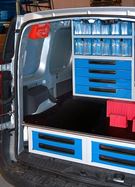 cassettiera sottopianale allestita su Kangoo da Syncro Torino